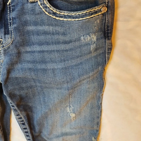 Vigoss Jeans Women Heritage S14 L30 Bootcut Embroidered Rhinestone Distressed - Picture 15 of 16